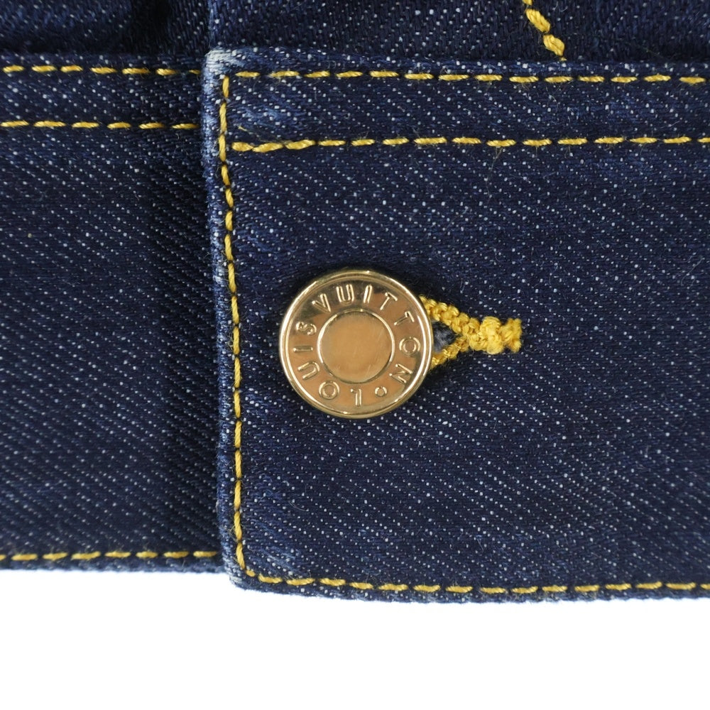 LOUIS VUITTON(ルイヴィトン) スラッシュステッチ フロント胸ポケット刺?ロゴ デニムジャケット RM062M MJDJ11CY9 インディゴ