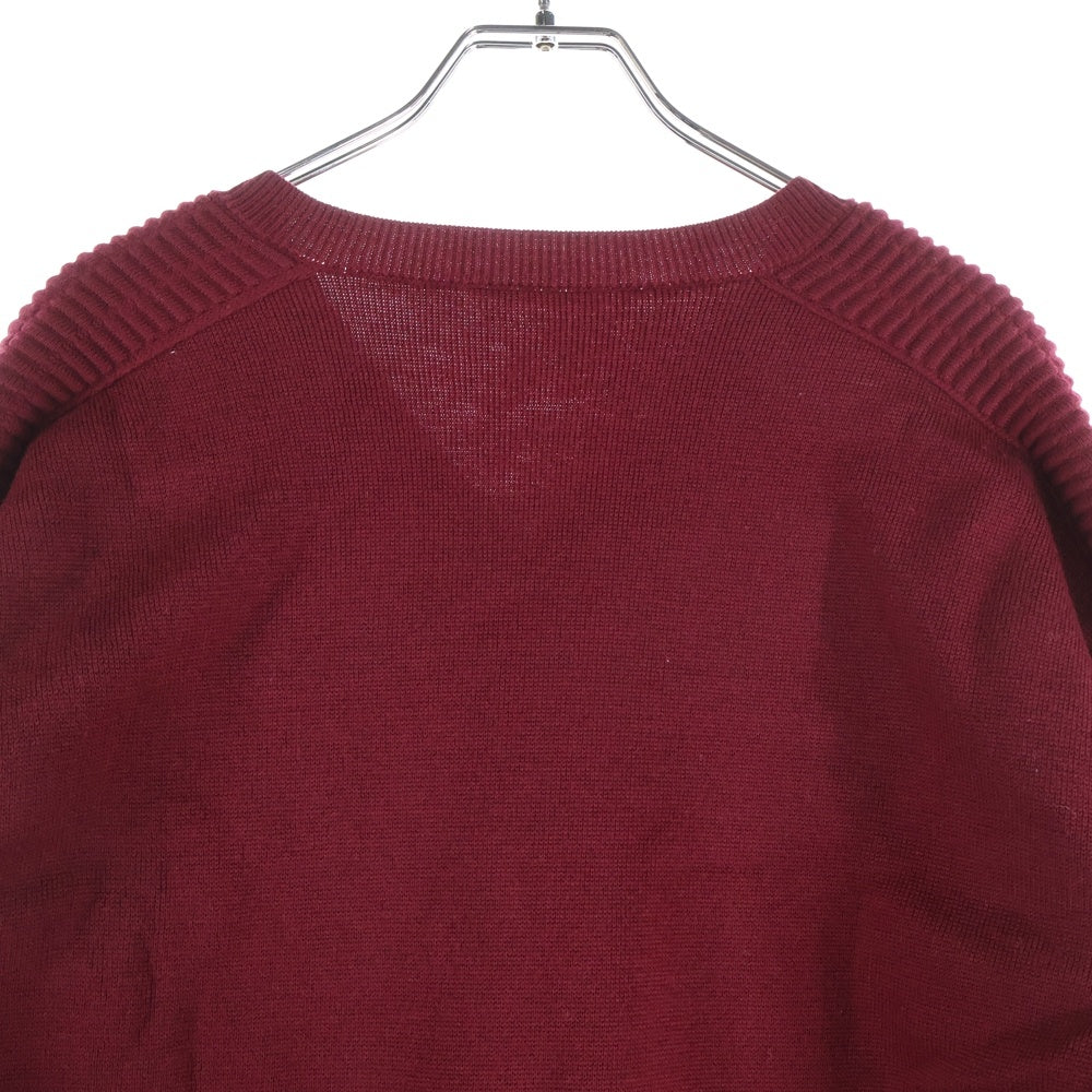DSQUARED2(ディースクエアード) フロントジップアップ Vネック ニットカーディガン S71HA0674 S15680 ワインレッド