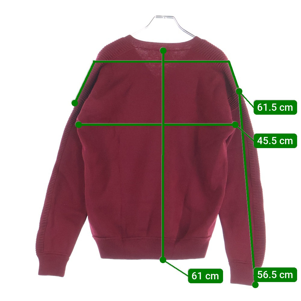 DSQUARED2(ディースクエアード) フロントジップアップ Vネック ニットカーディガン S71HA0674 S15680 ワインレッド