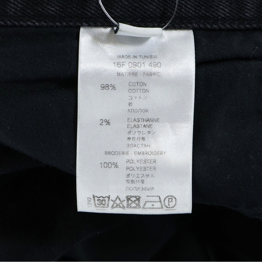 GIVENCHY(ジバンシィ) 16SS トリプルスター ストレートデニムパンツ ブラック 16F0901490
