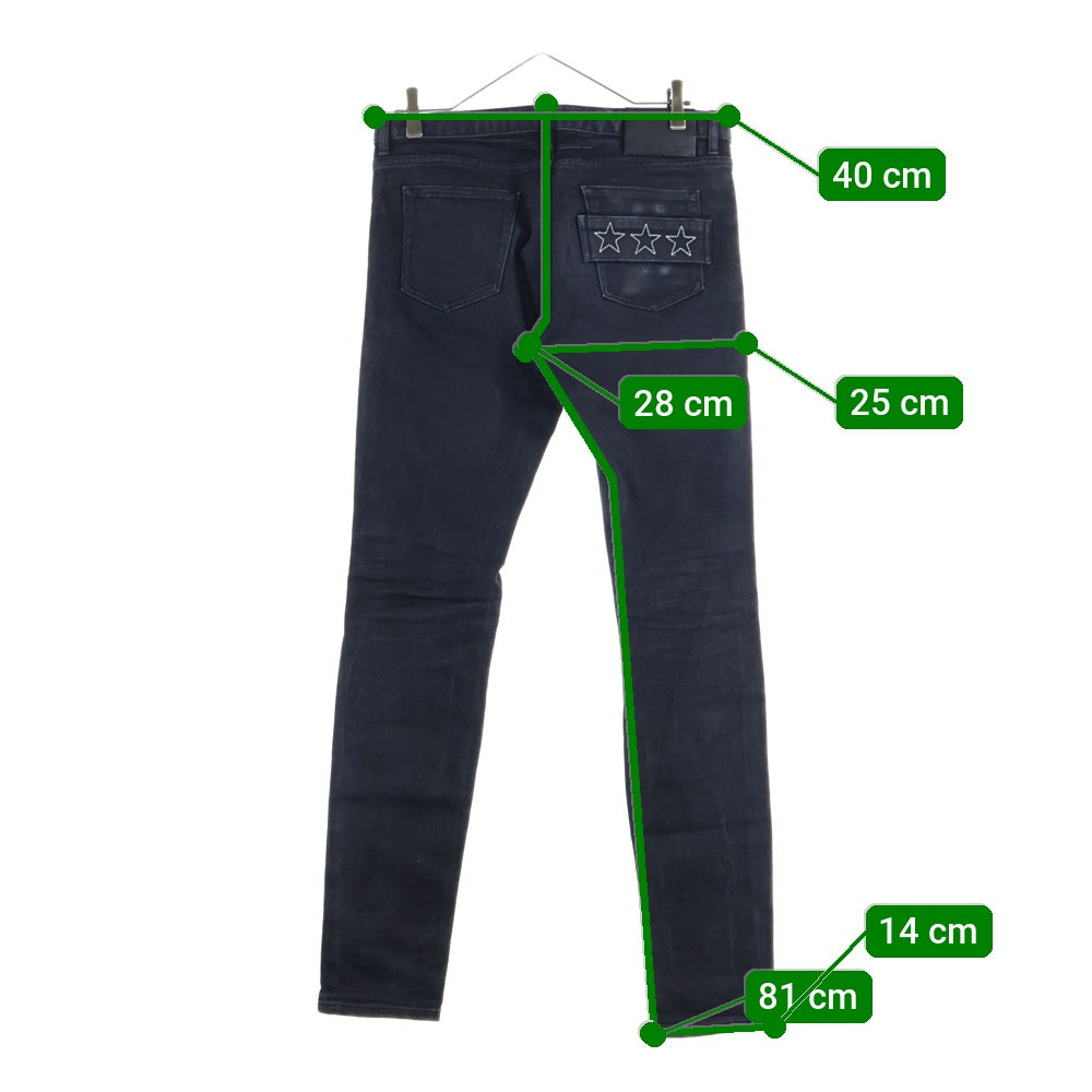 GIVENCHY(ジバンシィ) 16SS トリプルスター ストレートデニムパンツ ブラック 16F0901490