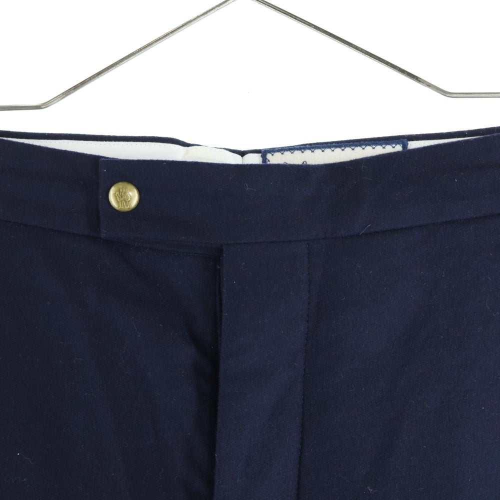 MONCLER(モンクレール) GAMME BLEU ガムブルー ロゴ ワッペン ウール スラックス パンツ ネイビー B23911008200 10096