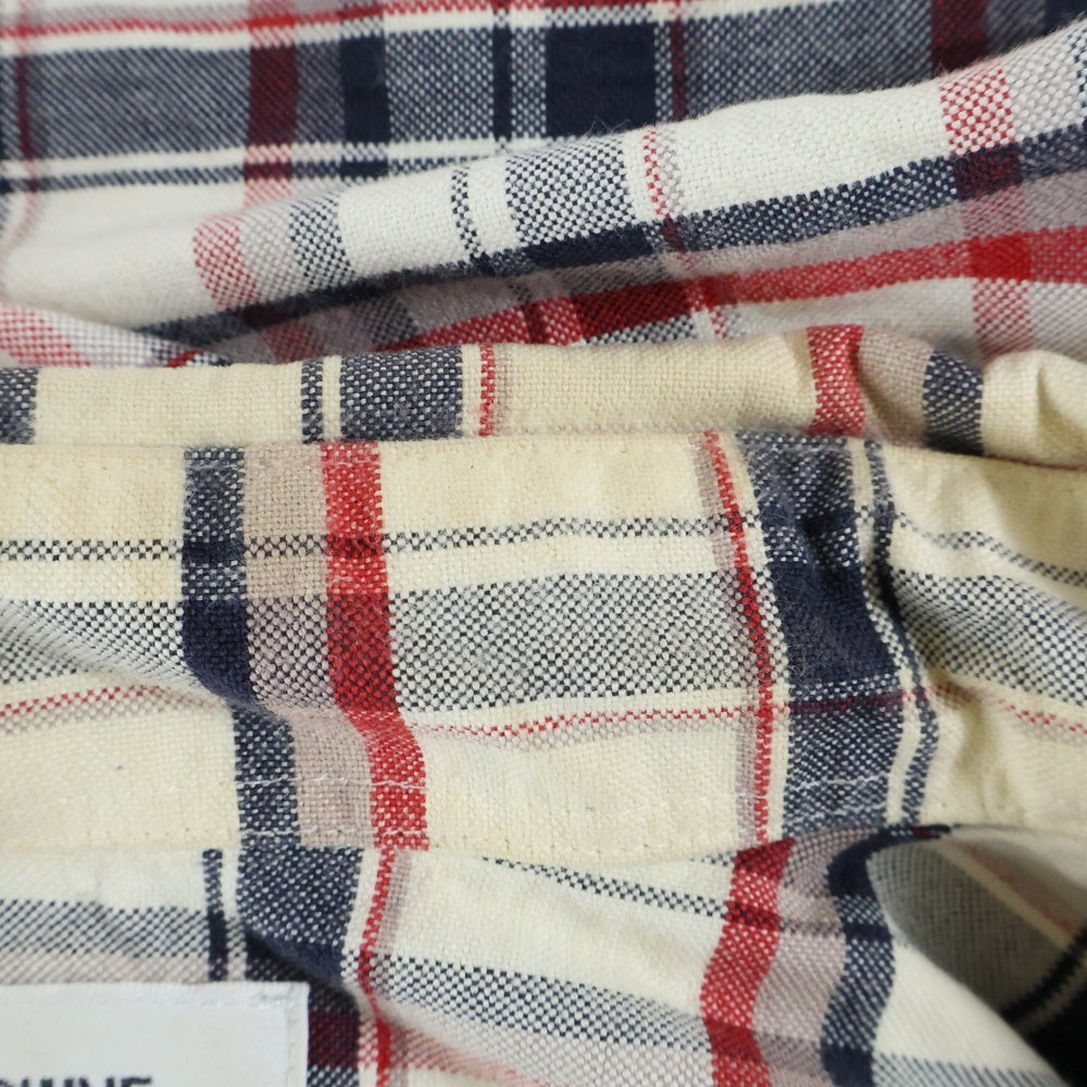 THOM BROWNE(トムブラウン) ボタンダウン チェック柄 長袖シャツ 01111A4013 ホワイト