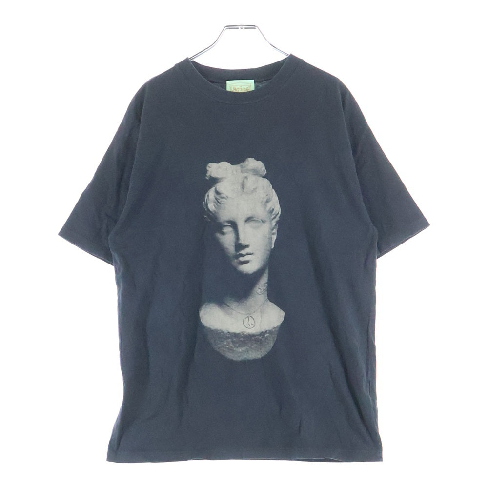 Aries(アリエス) Aged Statue SS Tee フロントプリント クルーネック半袖Tシャツ SUAR60015 ブラック レディース