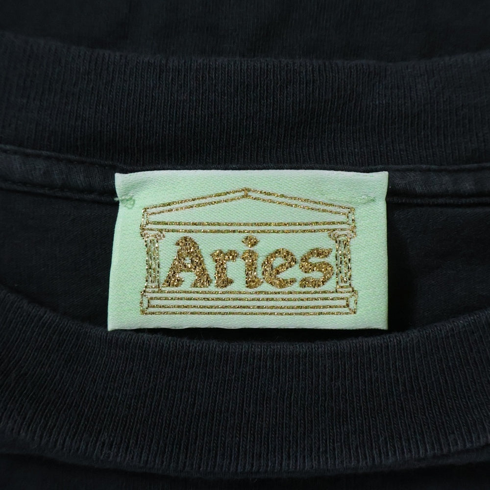 Aries(アリエス) Aged Statue SS Tee フロントプリント クルーネック半袖Tシャツ SUAR60015 ブラック レディース