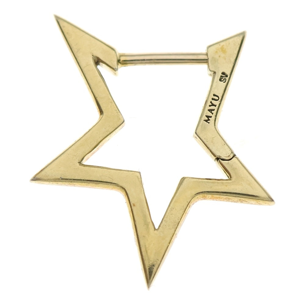 NO BRAND(ノーブランド) MAYU Hoop star pierced earring マユ フープスター ピースド ピアス ゴールド レディース