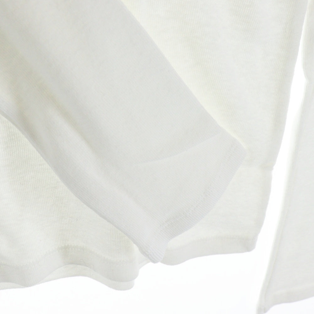 NO BRAND(ノーブランド) SeaRoomlynn オールドコットン Back UロングスリーブTシャツ ホワイト レディース