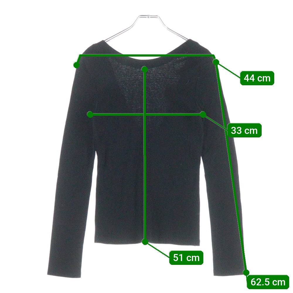 NO BRAND(ノーブランド) SeaRoomlynn オールドコットン Back UロングスリーブTシャツ ホワイト レディース