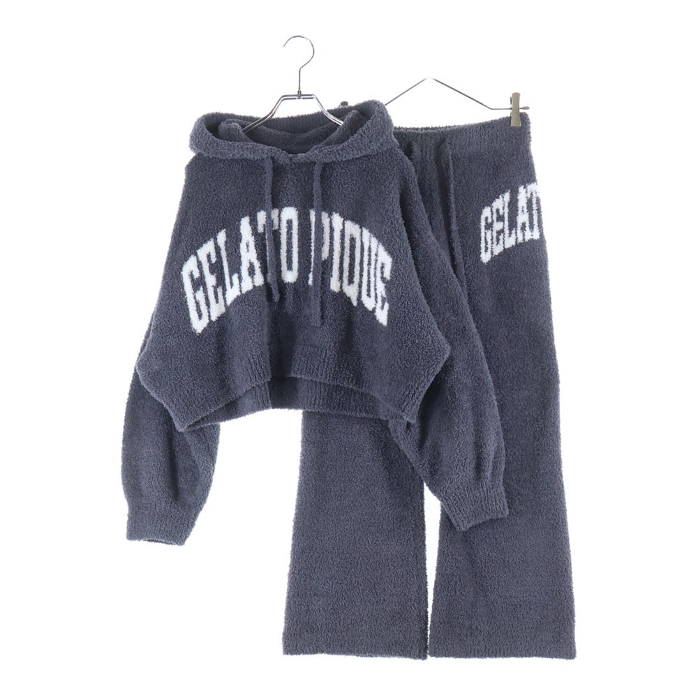 gelato pique(ジェラートピケ) Powder Star Pullover Parker & Long Pants PWNT224022 パウダースター プルオーバー パーカー パンツ セットアップ グレー レディース