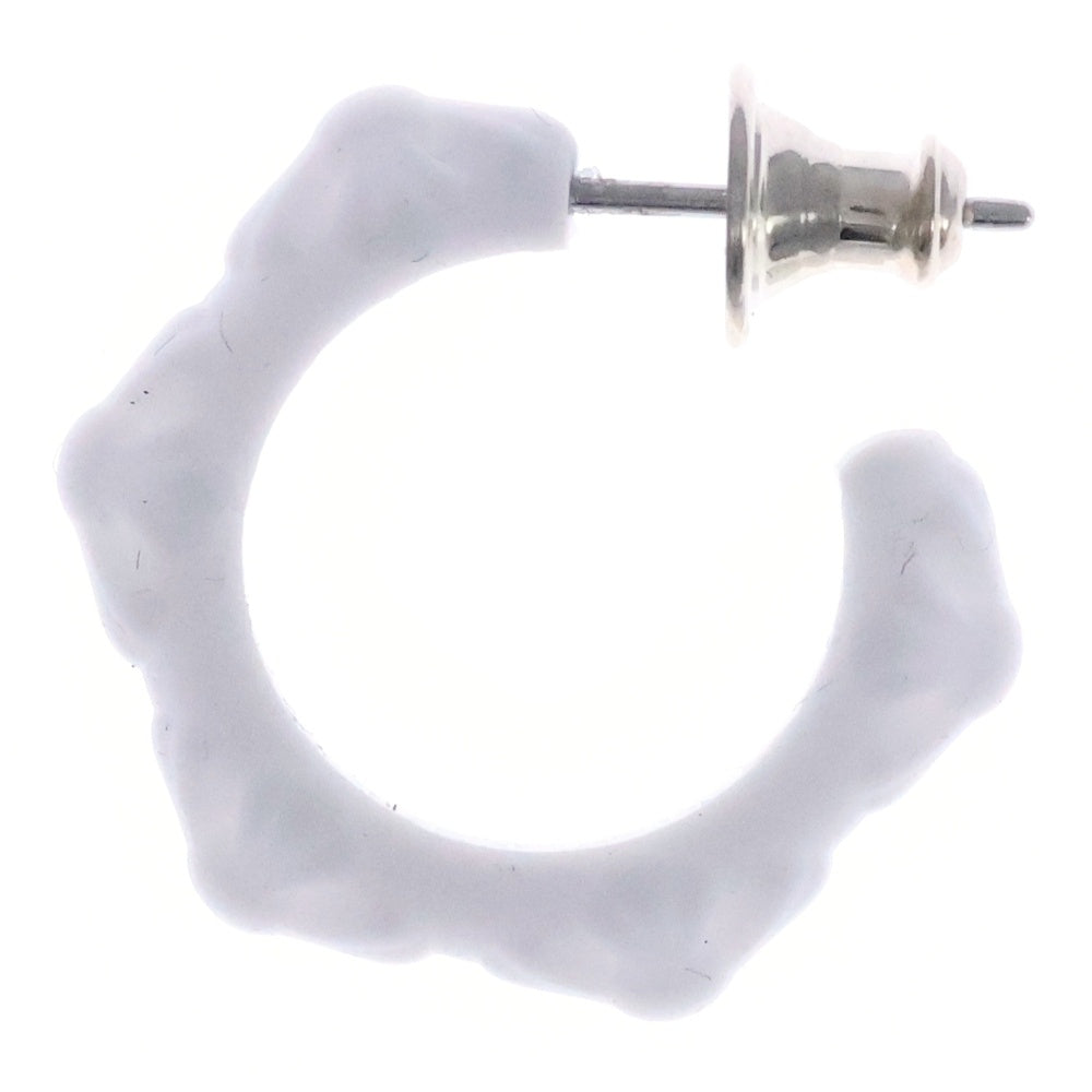 CHROME HEARTS(クロムハーツ) RUBBER HOOP CROSS SML クロスバンドフープ シリコンピアス ホワイト