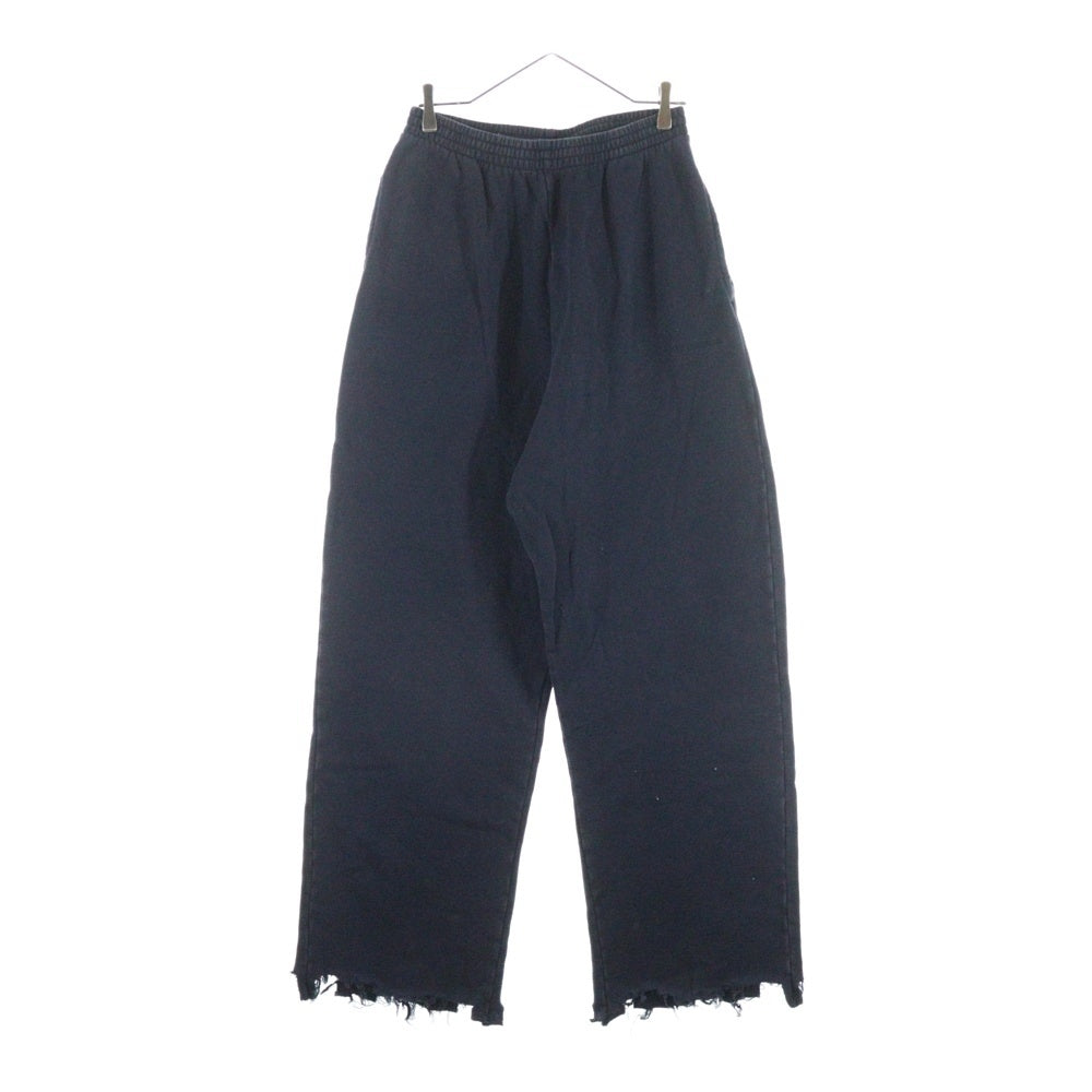 BALENCIAGA(バレンシアガ) Nail Polish Cropped Pants ネイルポリッシュ クロップド ダメージ スウェットパンツ 783401 TSVD4 ブラック
