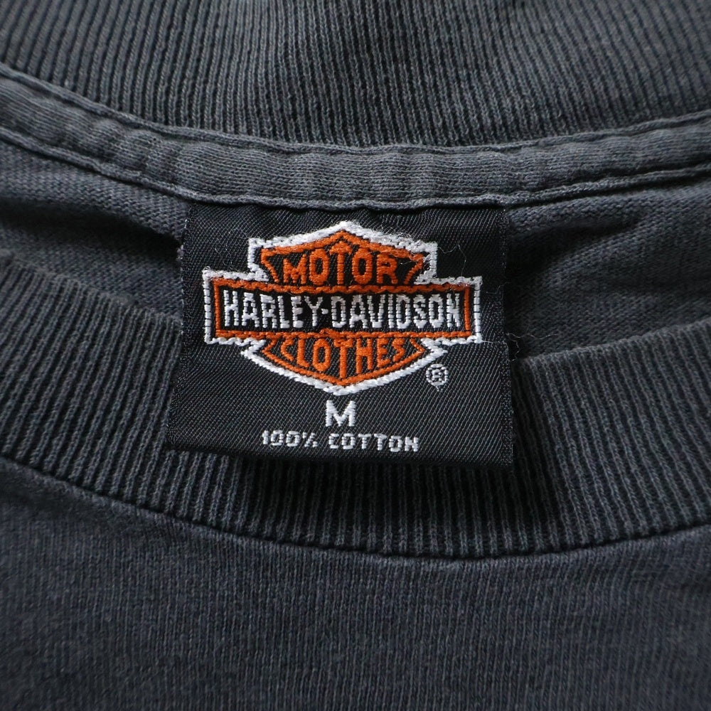HARLEY DAVIDSON(ハーレーダビッドソン) 90s 94R イーグル 袖フレイム ロングスリーブカットソー ブラック