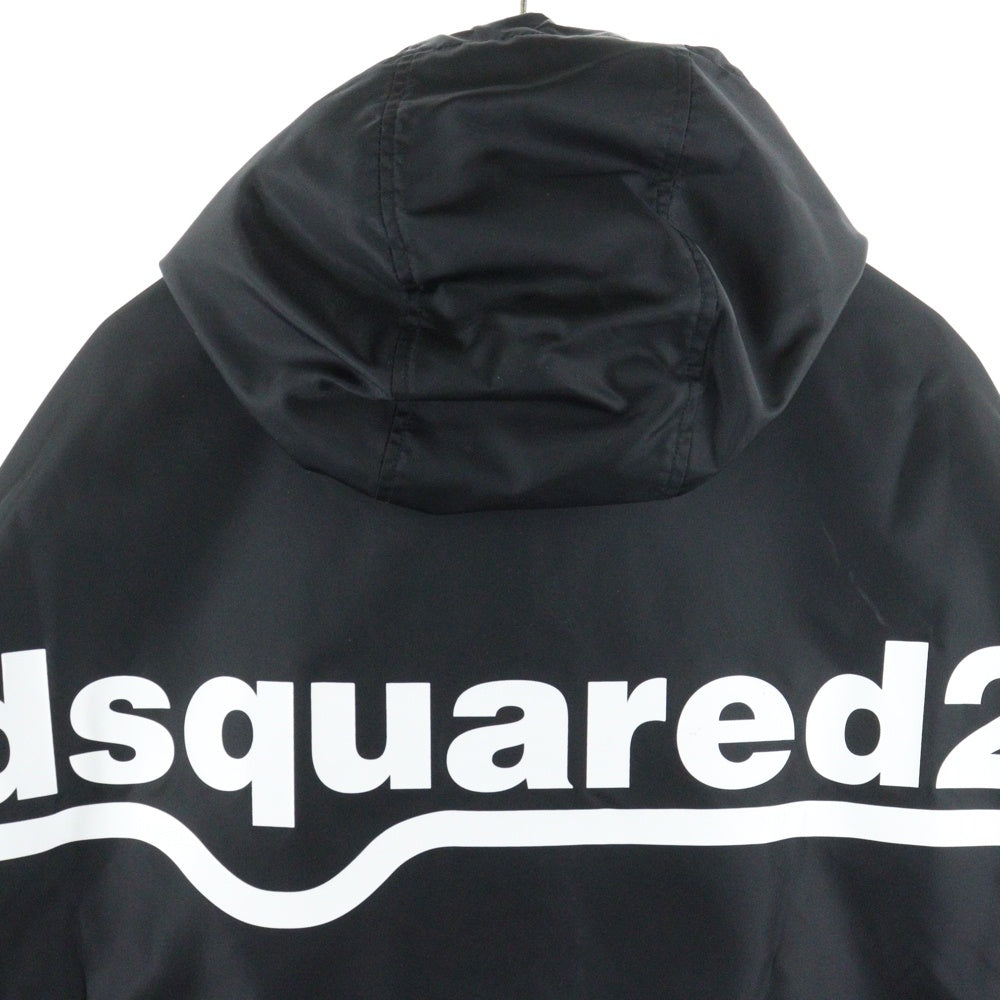 DSQUARED2(ディースクエアード) バックロゴプリント ナイロンコート ブラック S74AM1117