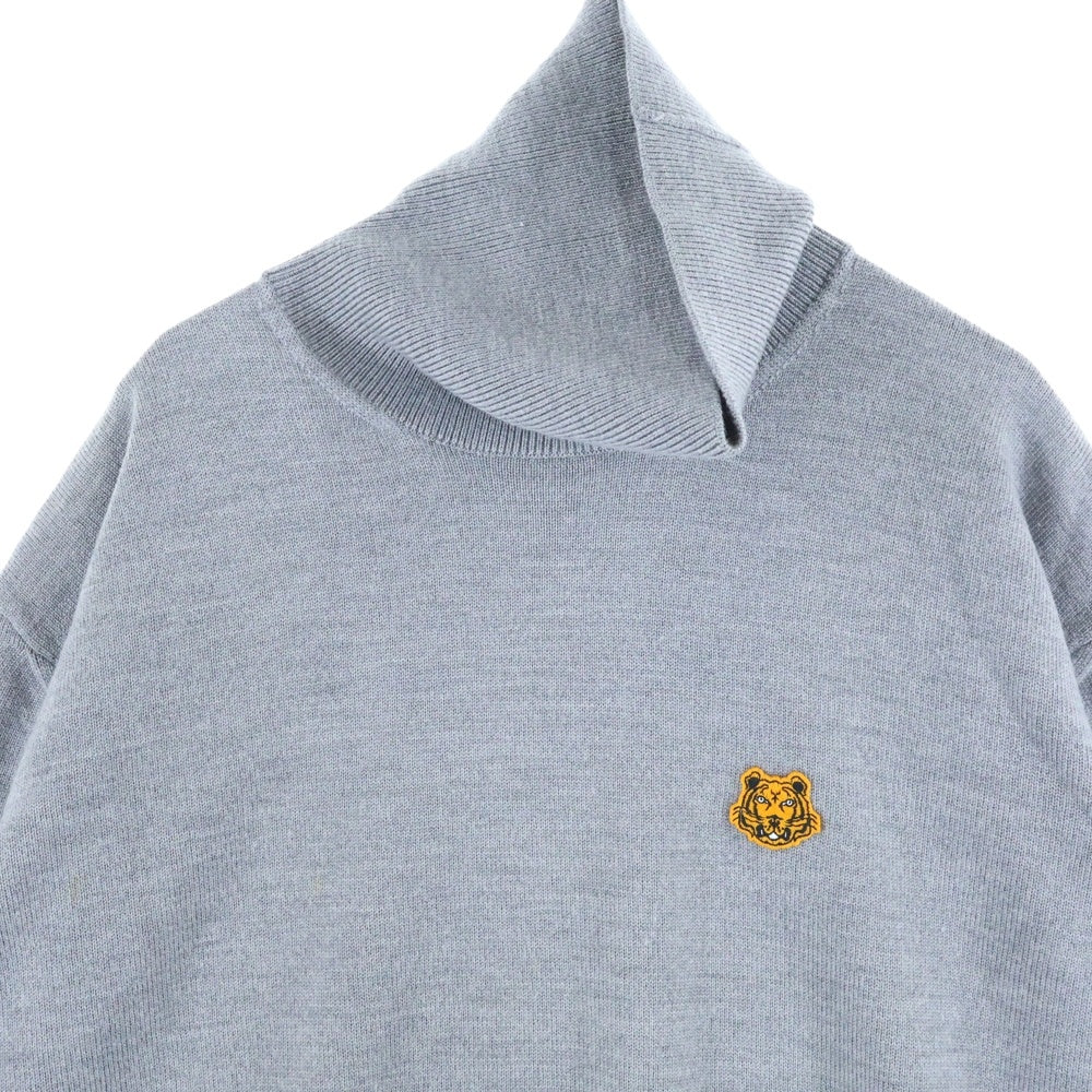 KENZO(ケンゾー) Wool Turtleneck With Mini Tiger Kenzo Paris Logo Sweater タイガー刺繍 ニットセーター グレー FA65PU5383TA