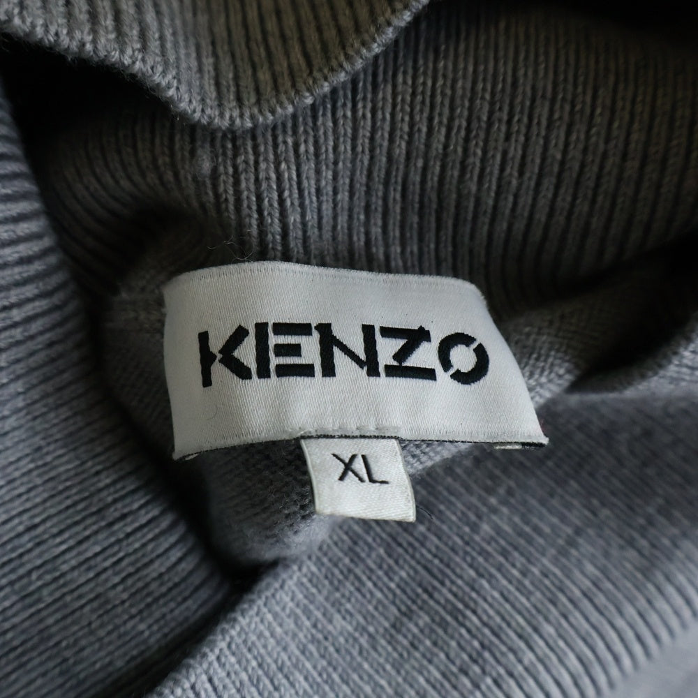 KENZO(ケンゾー) Wool Turtleneck With Mini Tiger Kenzo Paris Logo Sweater タイガー刺繍 ニットセーター グレー FA65PU5383TA