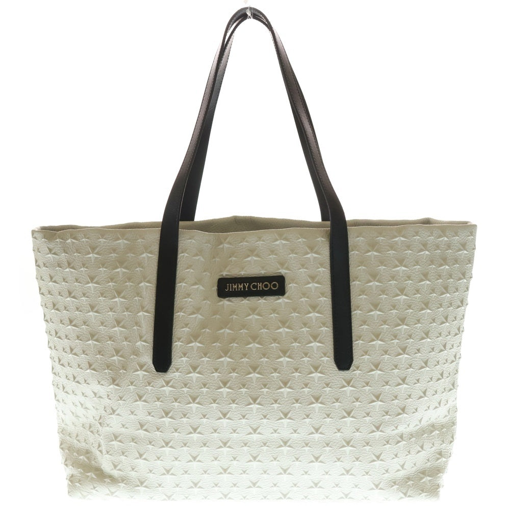 JIMMY CHOO(ジミーチュウ) ソフィア スターエンボス レザートートバッグ ホワイト レディース