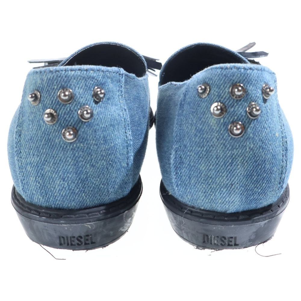 DIESEL(ディーゼル) デニム タッセル ローファー インディゴ レディース