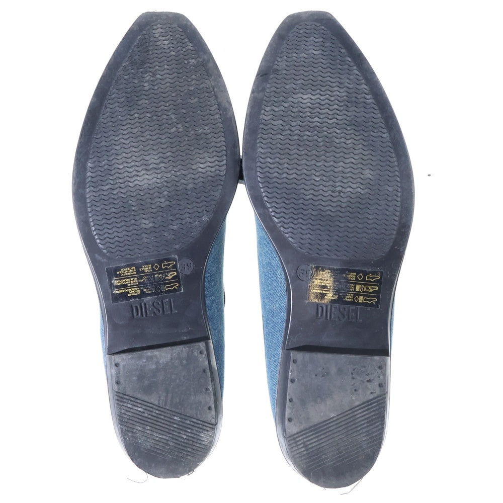 DIESEL(ディーゼル) デニム タッセル ローファー インディゴ レディース