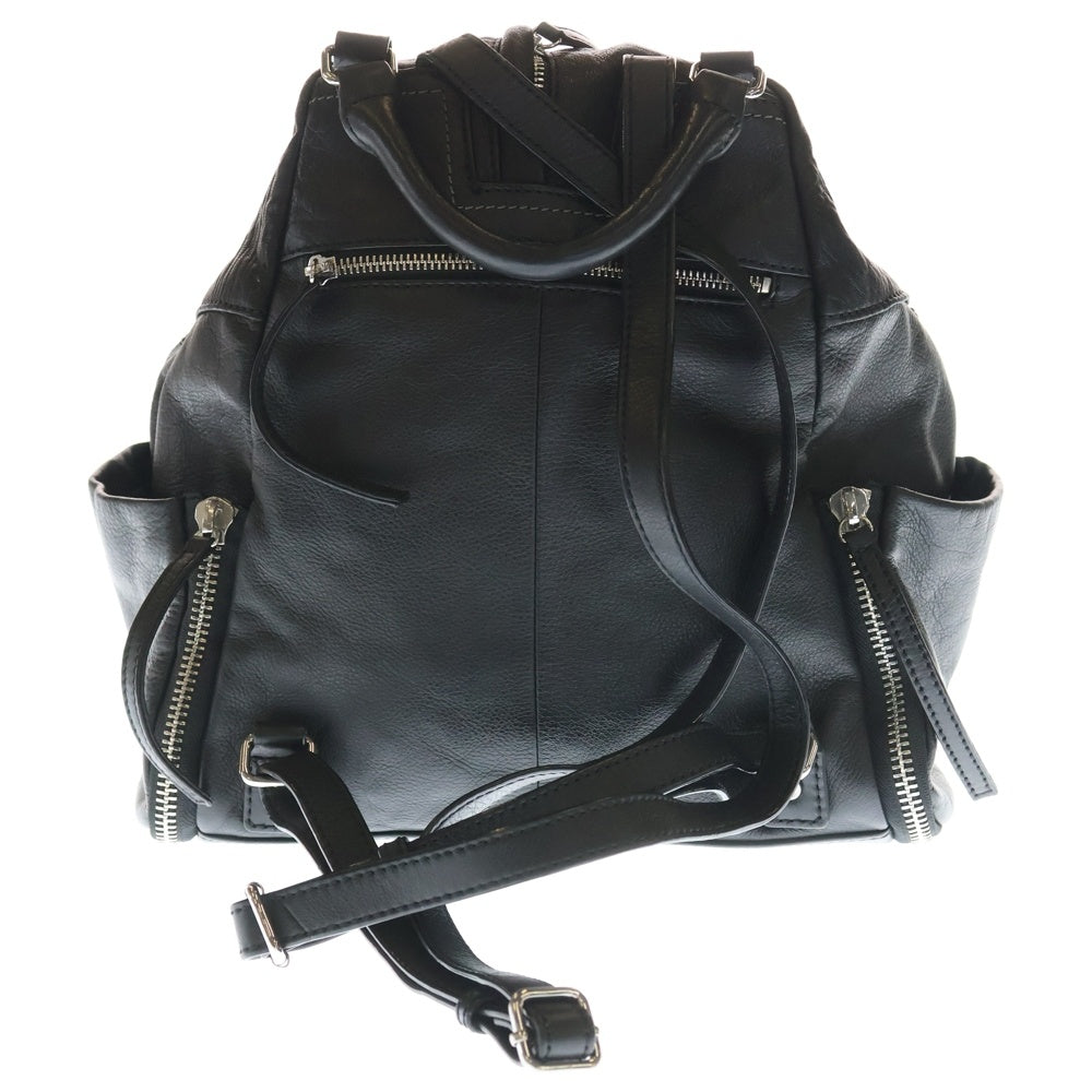 DIESEL(ディーゼル) センタージップ レザーバックパック バッグ ブラック レディース