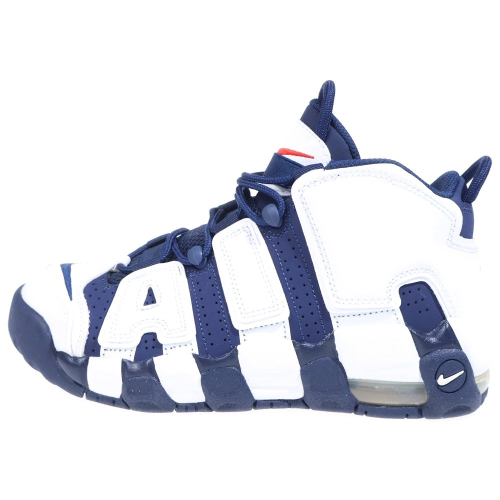 NIKE(ナイキ) GS Air More Uptempo 2024 Olympic ガールズ モアアップテンポ オリンピック ハイカットスニーカー YS6.5/24.5cm ホワイト/ネイビー レディース