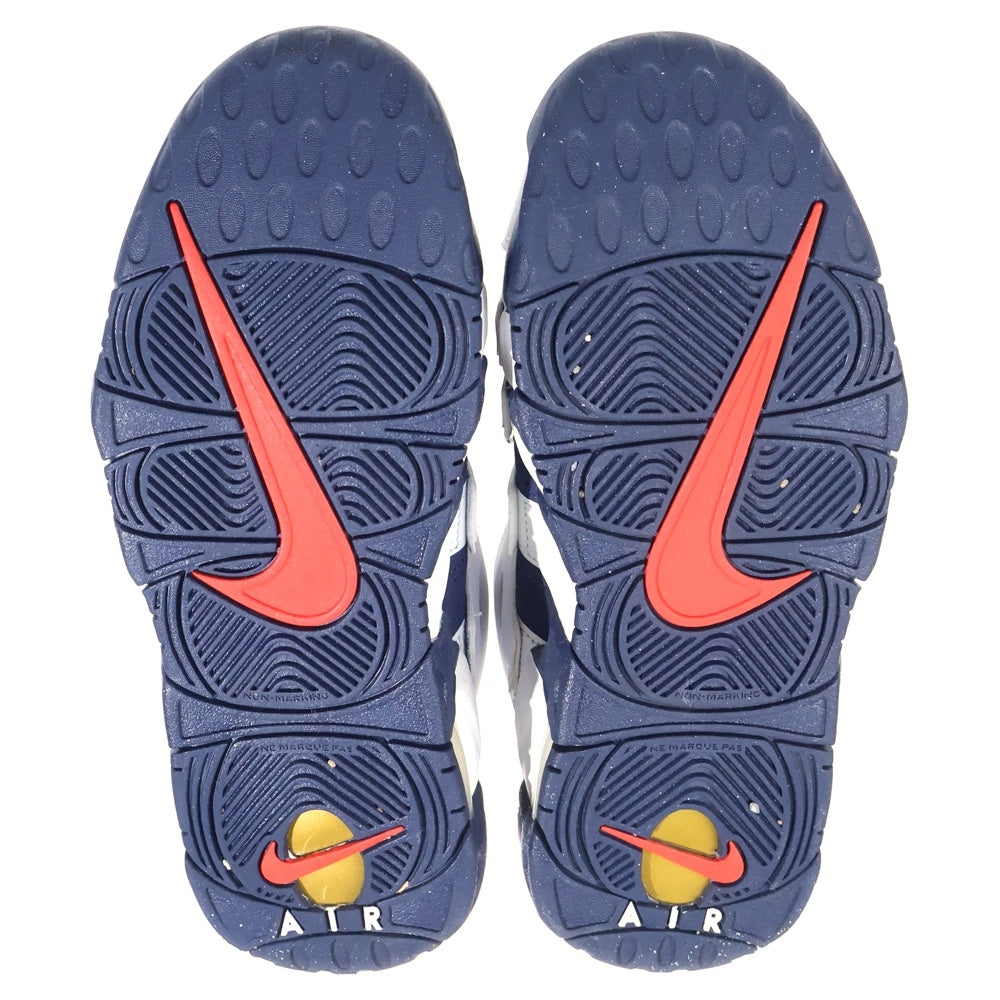 NIKE(ナイキ) GS Air More Uptempo 2024 Olympic ガールズ モアアップテンポ オリンピック ハイカットスニーカー YS6.5/24.5cm ホワイト/ネイビー レディース