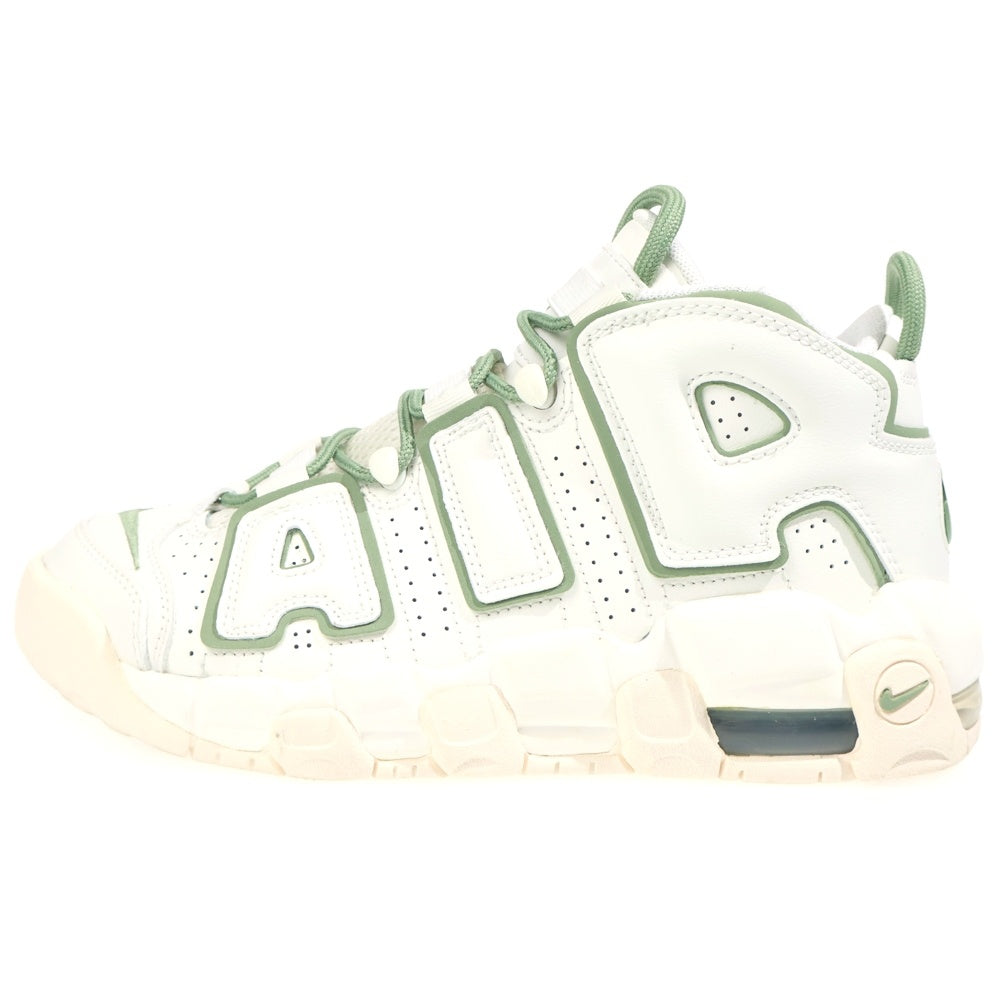 NIKE(ナイキ) GS Air More Uptempo モアアップテンポ ハイカットスニーカー US6.5Y/24.5cm ホワイト/グリーン レディース