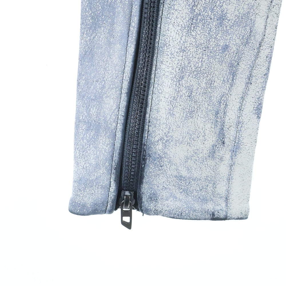 DIESEL(ディーゼル) L-YRIC ラムレザー ライダースジャケット 17001443 ホワイト レディース