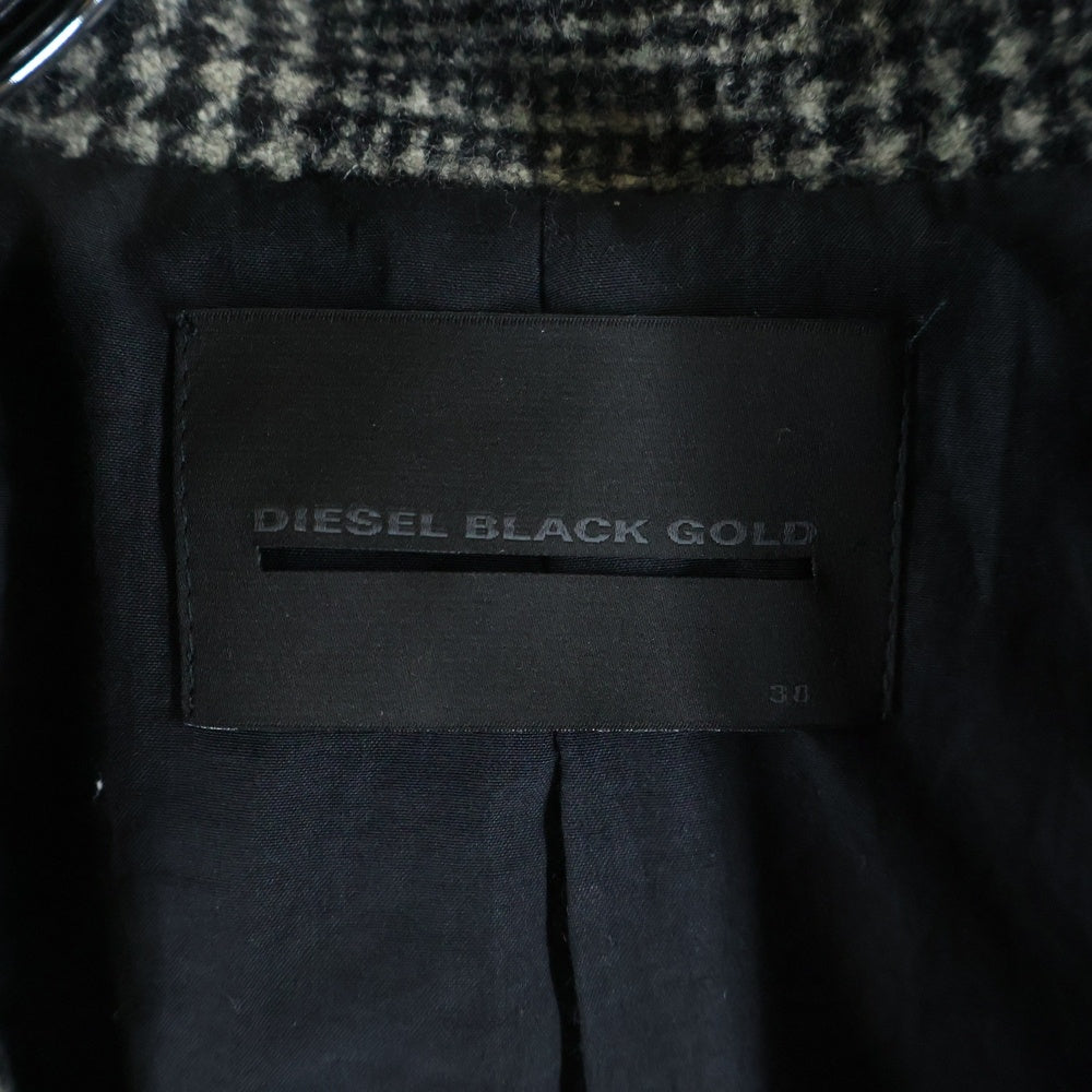 DIESEL BLACK GOLD(ディーゼルブラックゴールド) ジップアップ ロングウールコート 00E10300663 ブラック レディース
