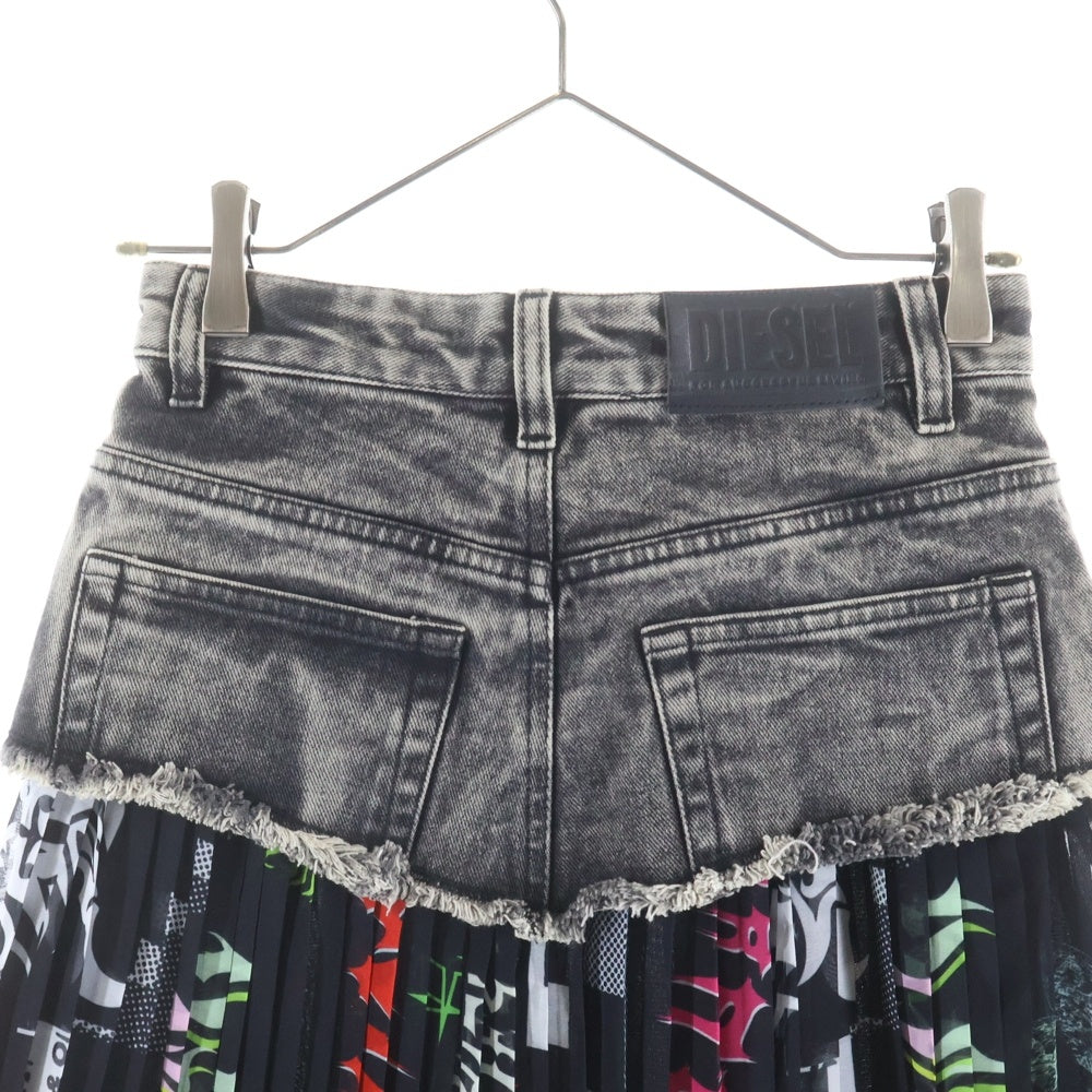 DIESEL(ディーゼル) ショートデニムパンツ 再構築 コットンスカート マルチ A04349 レディース