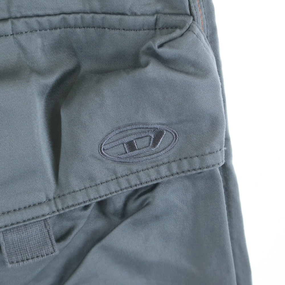 DIESEL(ディーゼル) P-MOON マルチポケット ワイドカーゴパンツ A08795 グレー レディース