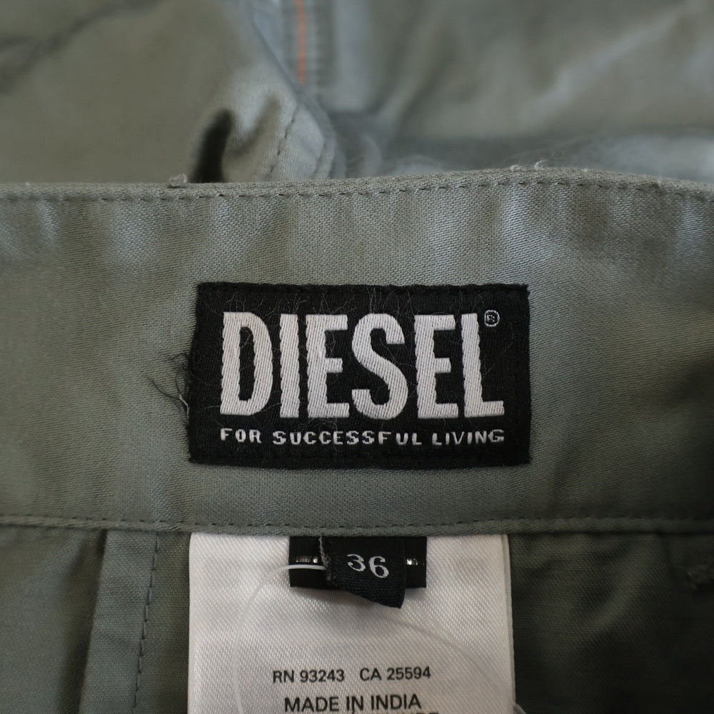 DIESEL(ディーゼル) P-MOON マルチポケット ワイドカーゴパンツ A08795 グレー レディース