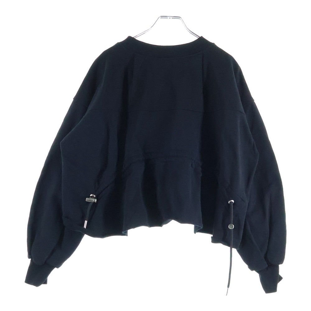 DIESEL(ディーゼル) F-MONDY FELPA ドローコード クルーネックスウェットシャツ 00S75P ブラック レディース