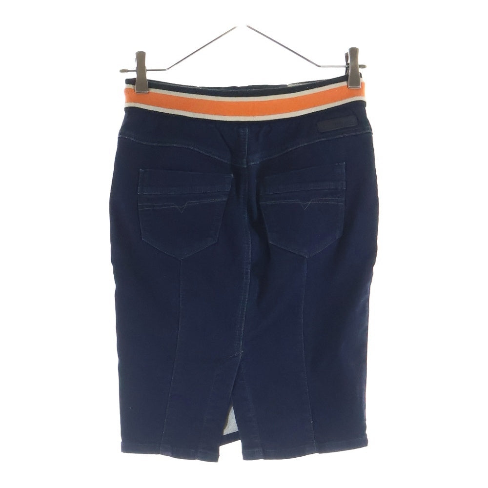 DIESEL(ディーゼル) SKRIB-NE スリット デニムタイトスカート インディゴ レディース