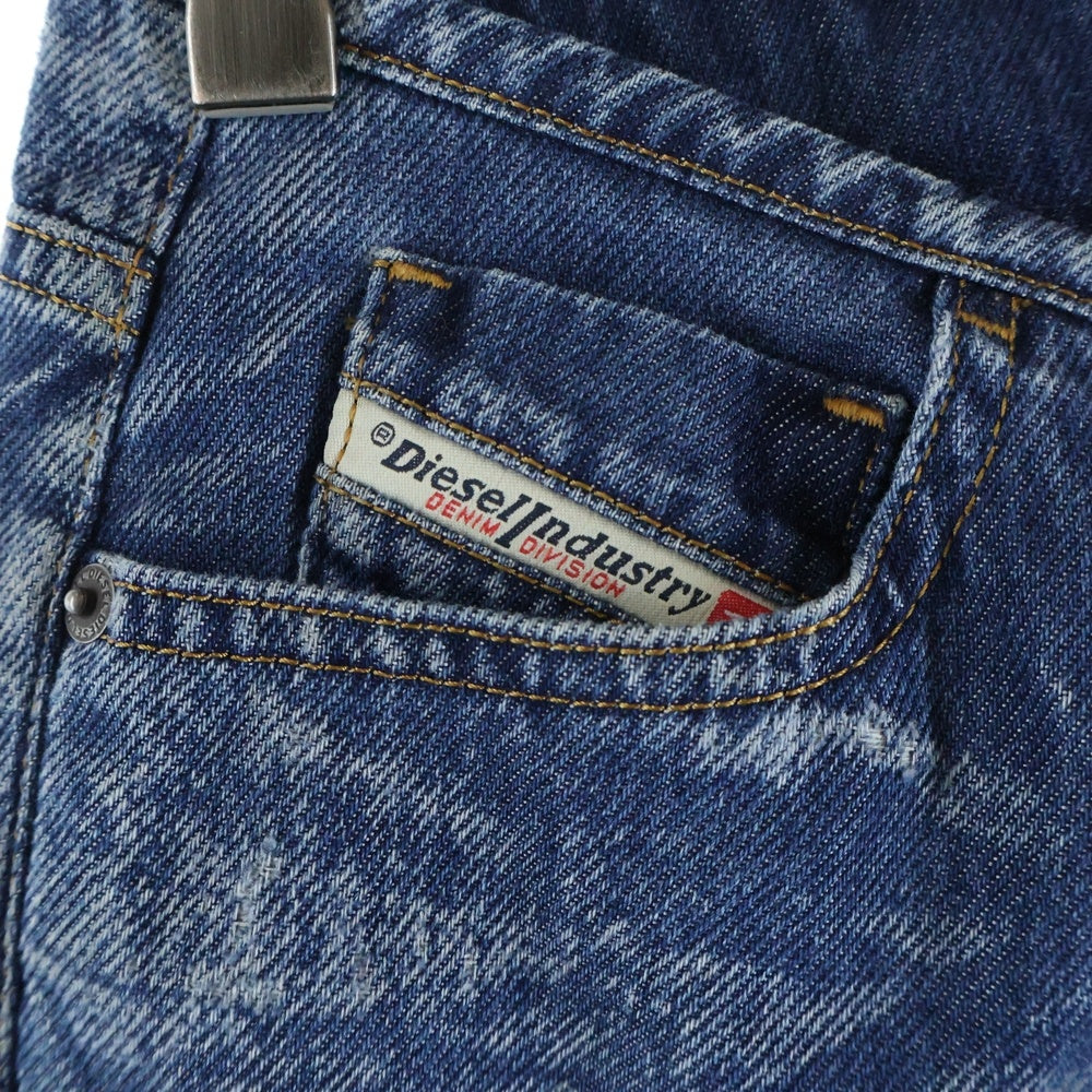DIESEL(ディーゼル) D-SHARK-FSD2 ダメージ加工 シースルー フレアデニムパンツ 068JH インディゴ レディース
