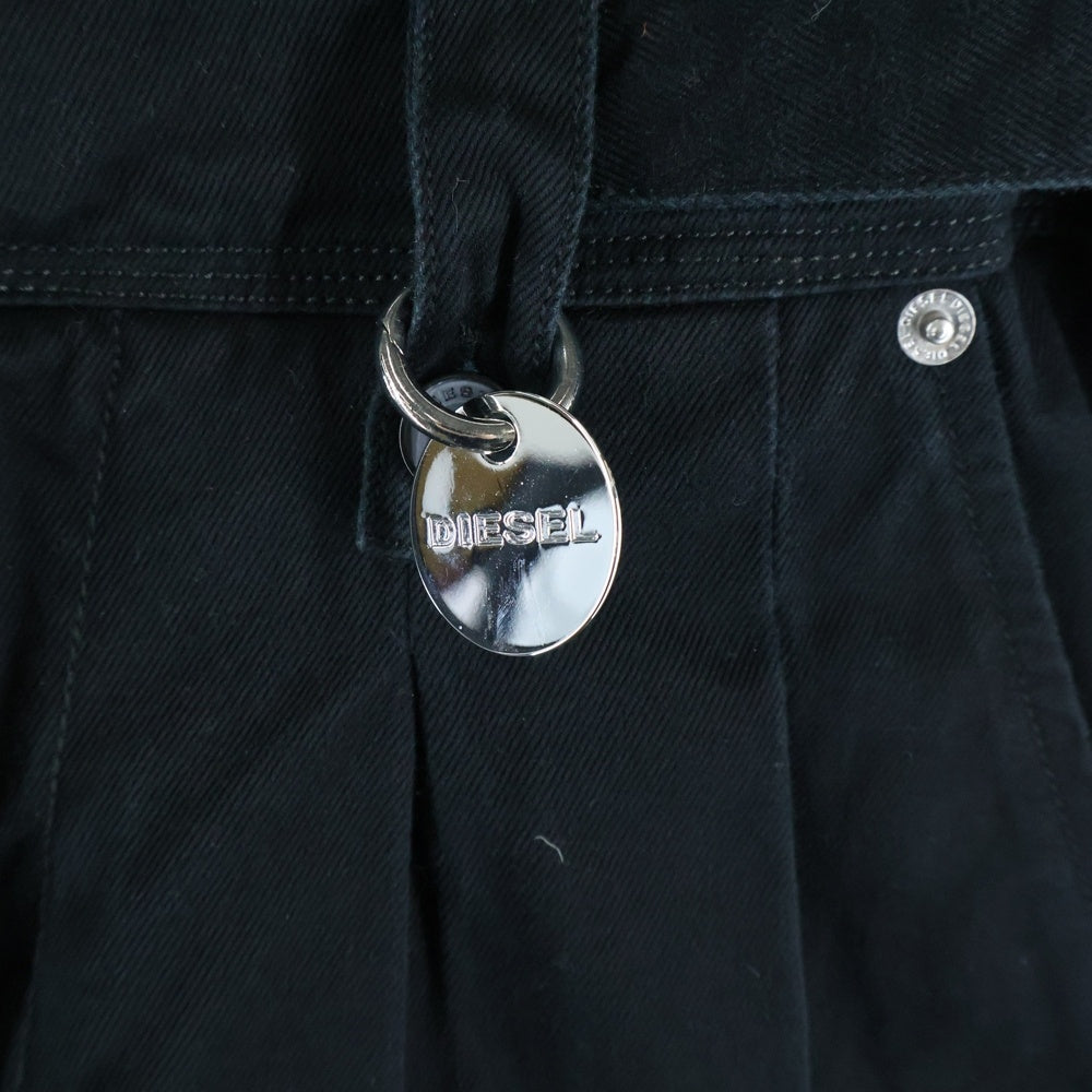 DIESEL(ディーゼル) サイドスリット ワイドデニムパンツ A62226170 ブラック レディース