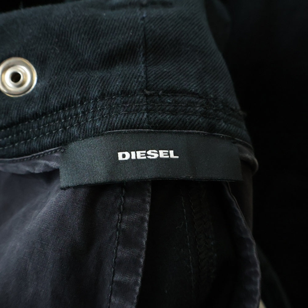 DIESEL(ディーゼル) サイドスリット ワイドデニムパンツ A62226170 ブラック レディース