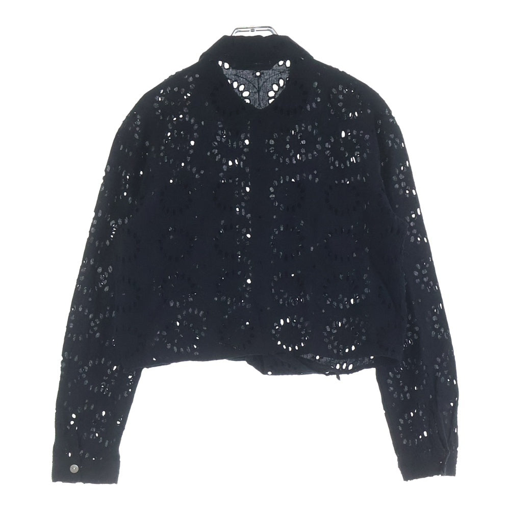 ZARA(ザラ) シースルー フローラル 長袖シャツ ブラック レディース