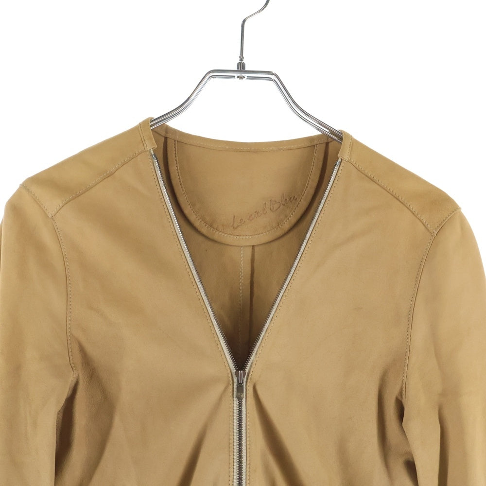 LE CIEL BLEU(ルシェルブルー) ジップアップ ラムレザー ジップアップブルゾン 13S64035 ブラウン レディース