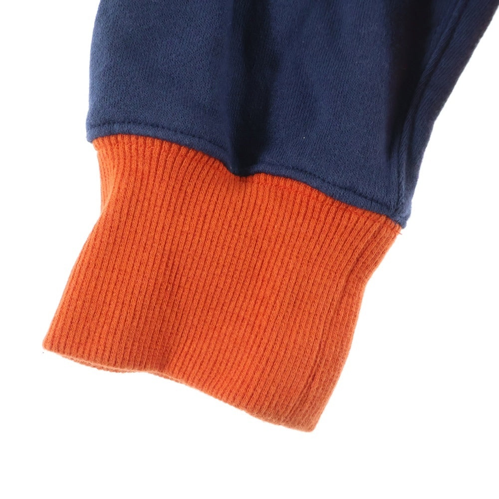 CUNE(キューン) フロントロゴ フーディプルオーバーパーカー BKFHD01NVY オレンジ/ネイビー レディース