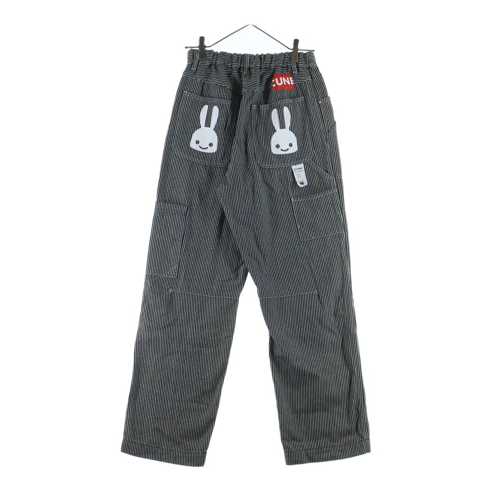 CUNE(キューン) ストライプ ワークパンツ BKFDA06HKR ブラック レディース