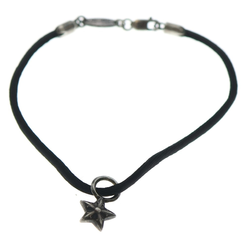 CHROME HEARTS(クロムハーツ) KZ ケーゼット スタースタック シルクブレスレット シルバー×ブラック