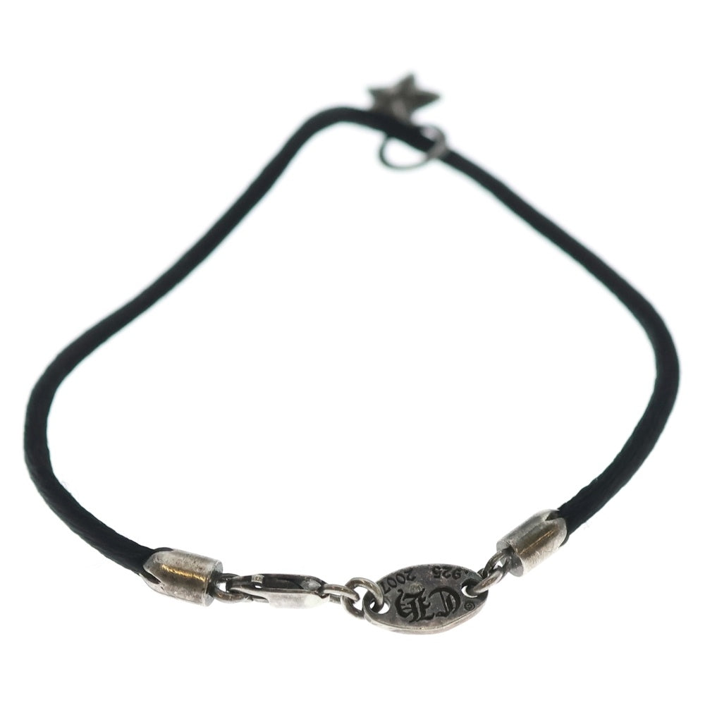 CHROME HEARTS(クロムハーツ) KZ ケーゼット スタースタック シルクブレスレット シルバー×ブラック