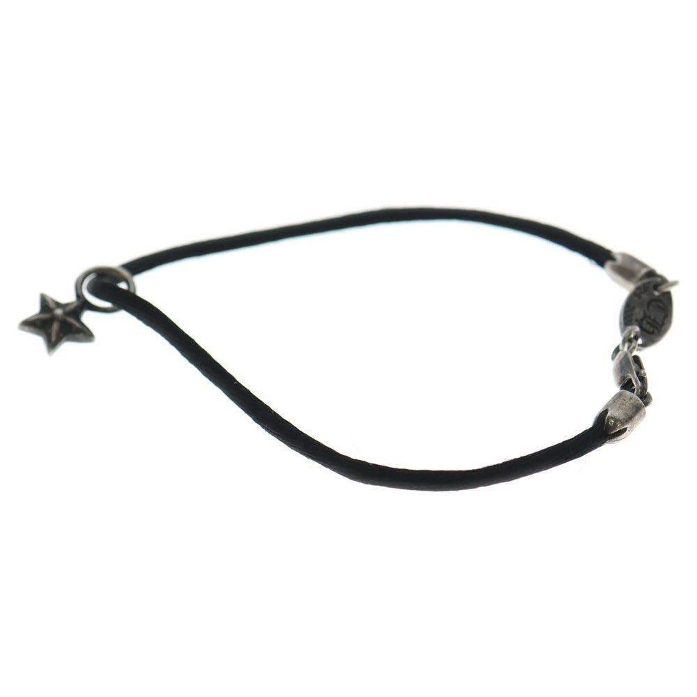 CHROME HEARTS(クロムハーツ) KZ ケーゼット スタースタック シルクブレスレット シルバー×ブラック