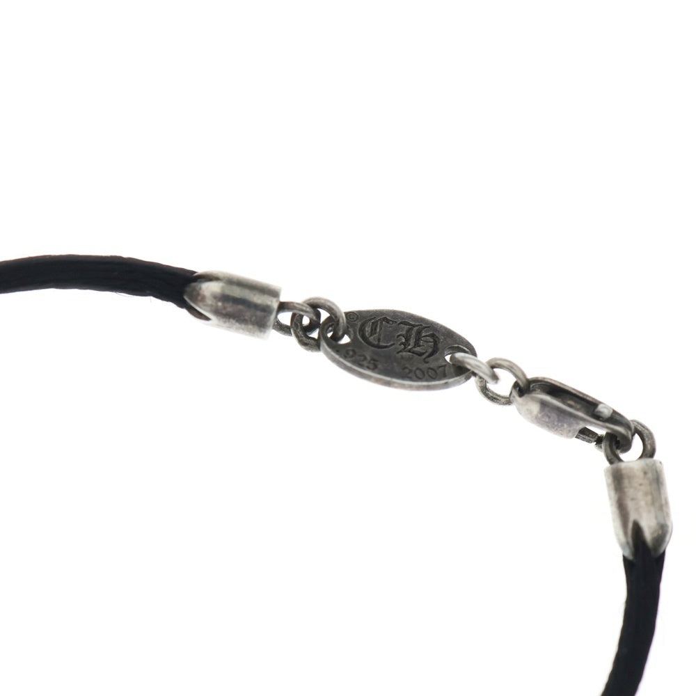 CHROME HEARTS(クロムハーツ) KZ ケーゼット スタースタック シルクブレスレット シルバー×ブラック