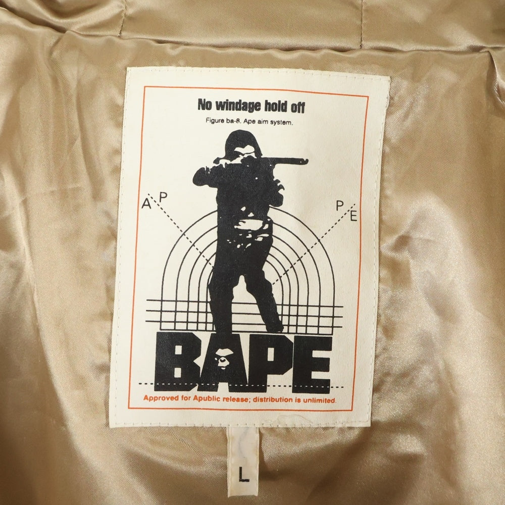 A BATHING APE(アベイシングエイプ) 90s 1stモデル 初期タグ ririジップ ドローコード フード ファージャケット