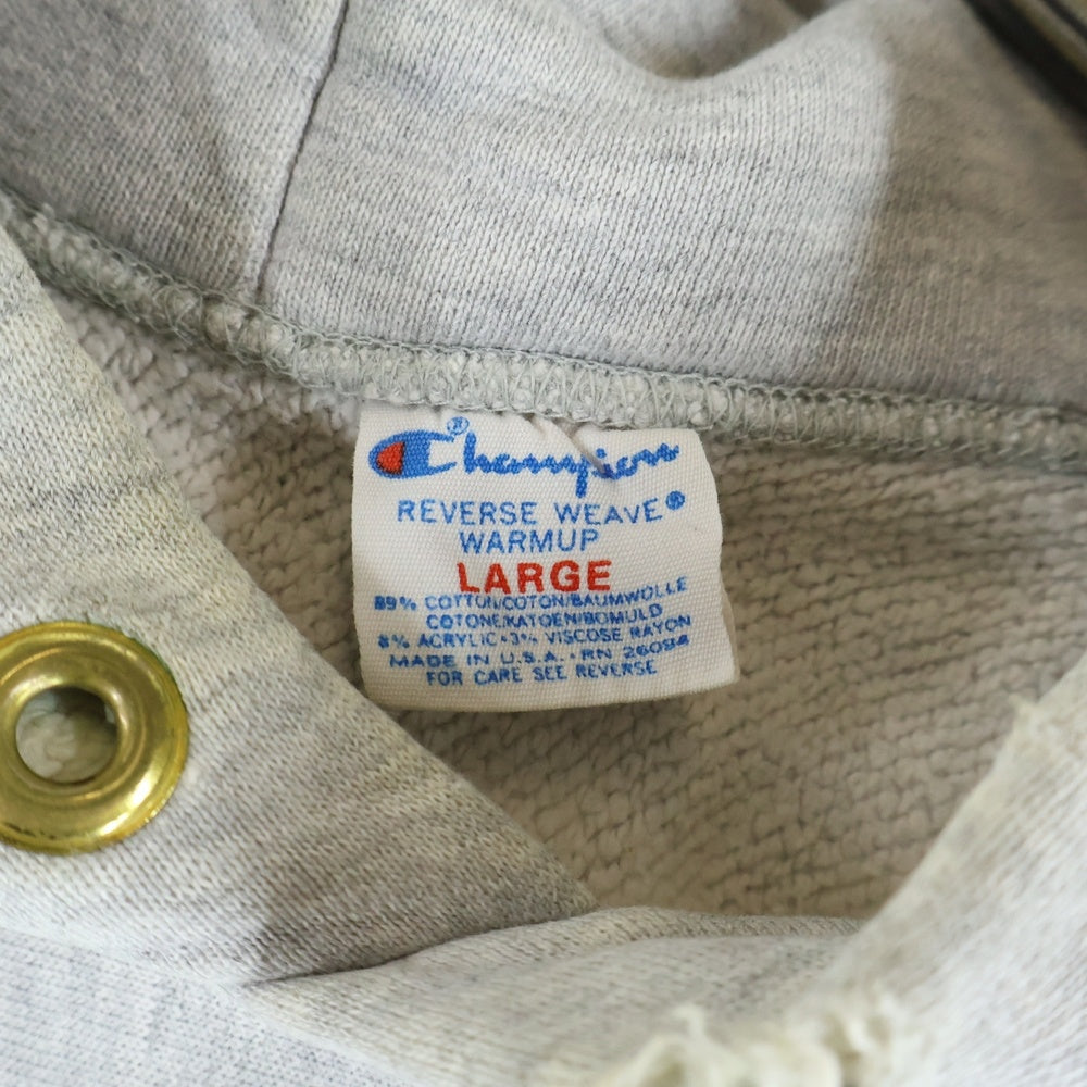 CHAMPION(チャンピオン) 80s トリコタグ後期 Ohio State Reverse Weave オハイオ リバースウィーブ 初期ハトメ パーカ L グレー