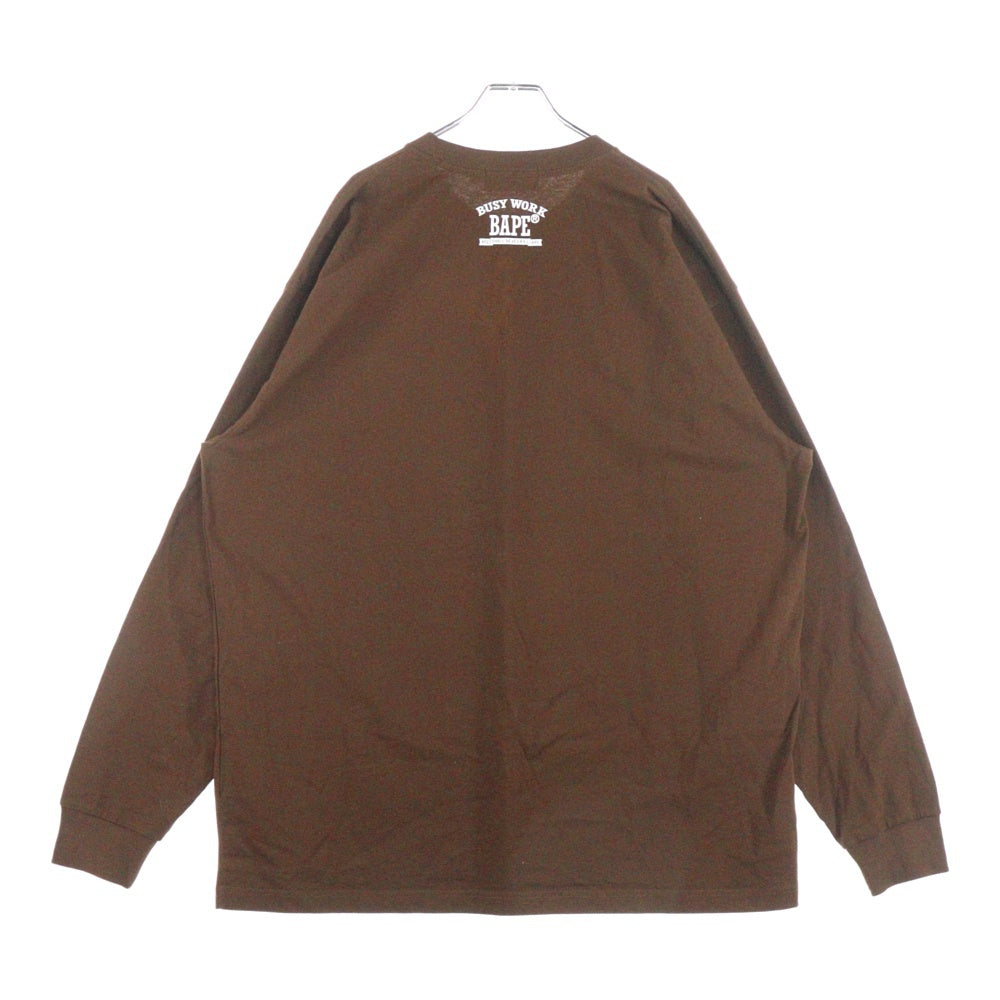 A BATHING APE(アベイシングエイプ) MAD FACE COLLEGE L/S TEE