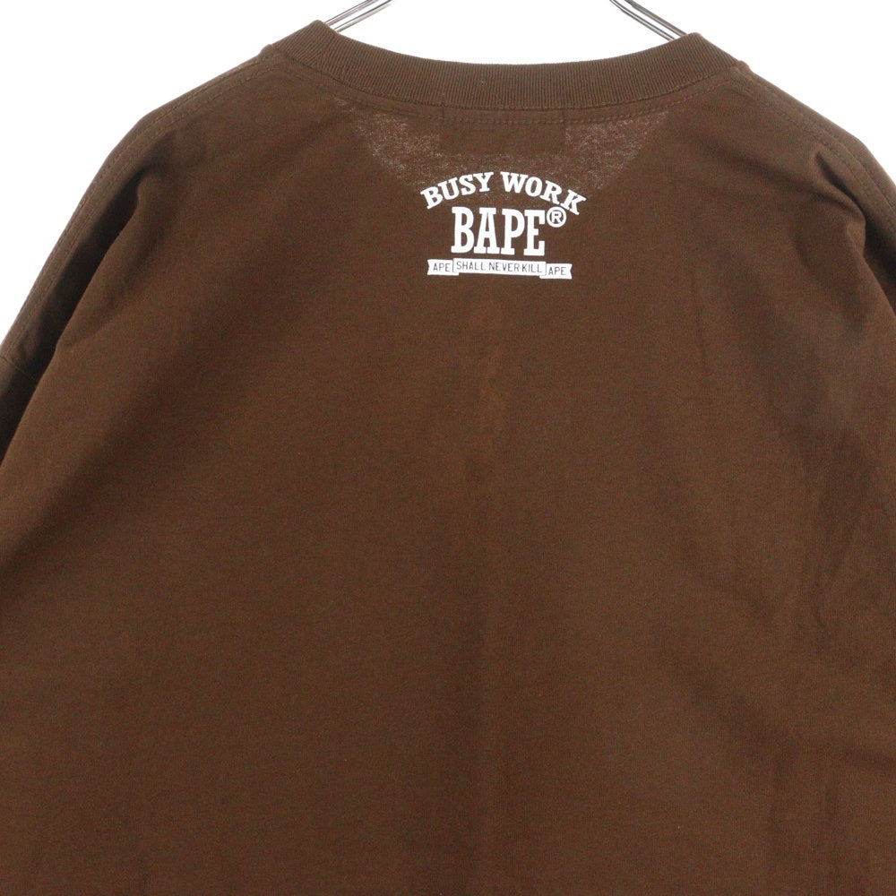 A BATHING APE(アベイシングエイプ) MAD FACE COLLEGE L/S TEE