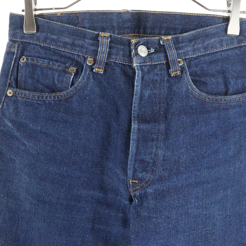 Levi's(リーバイス) 60s 濃紺 501 BIGE後期 CARE紙パッチ スレーキスタンプ 通常R 平行ステッチ ボタン裏6 ポケット裏シングル 赤耳 デニムパンツ