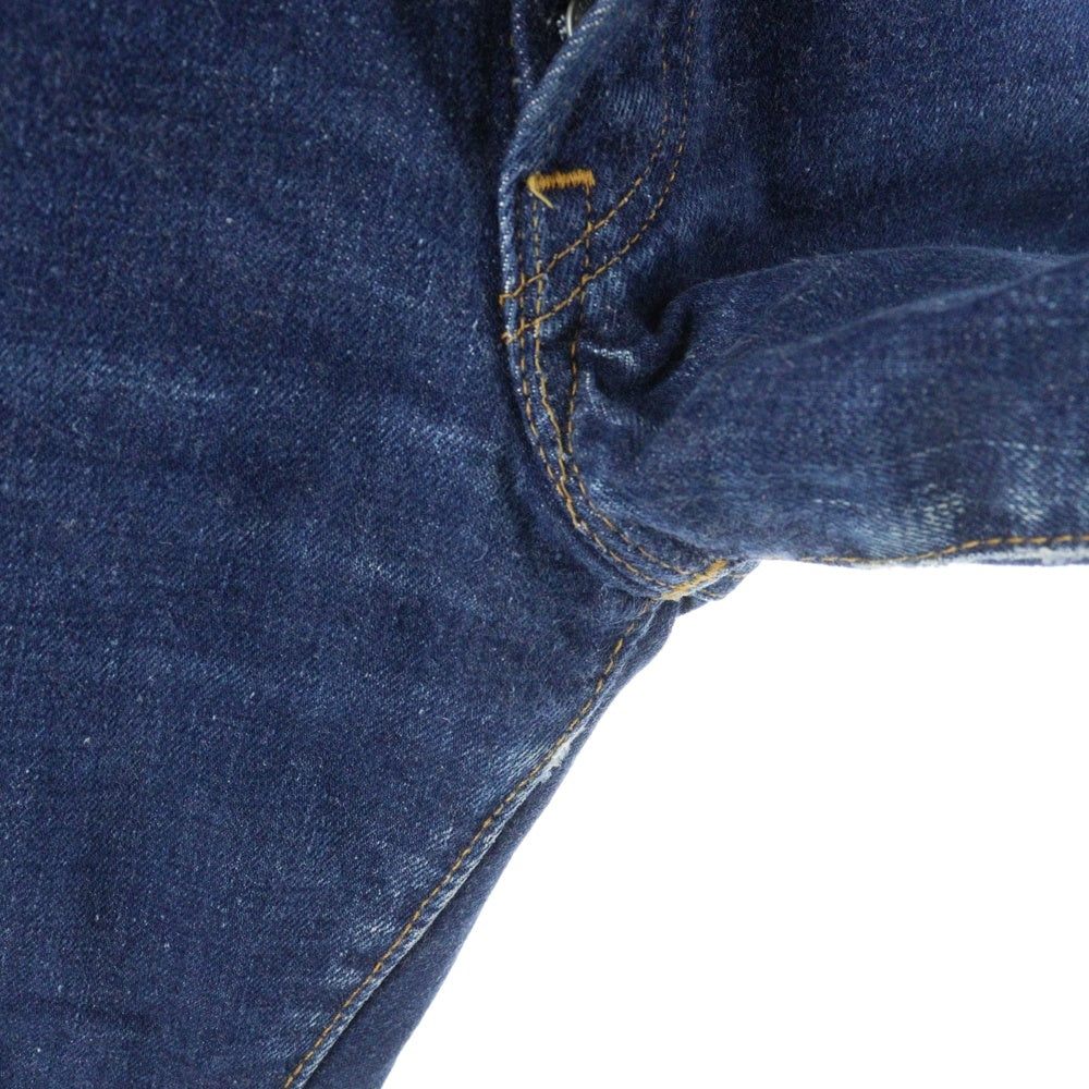 Levi's(リーバイス) 60s 濃紺 501 BIGE後期 CARE紙パッチ スレーキスタンプ 通常R 平行ステッチ ボタン裏6 ポケット裏シングル 赤耳 デニムパンツ